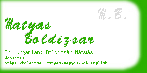 matyas boldizsar business card